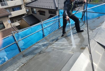 中央区屋根、外壁塗装工事