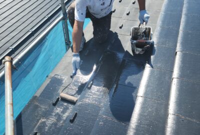 東区屋根、霧余け塗装工事
